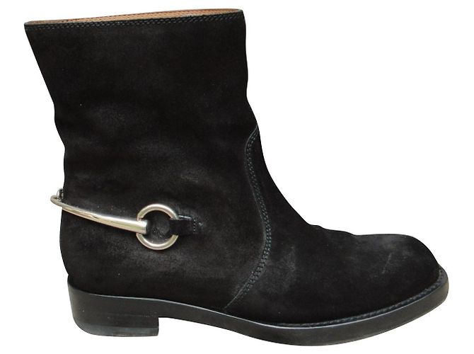 Gucci Stiefeletten Wildleder Schwarz Größe 36