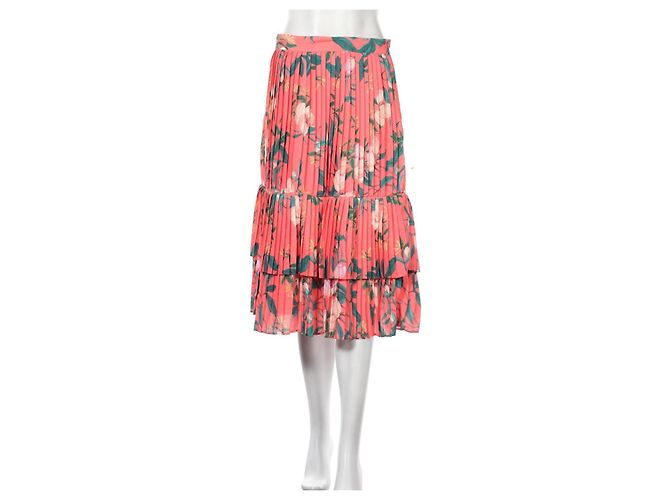 Autre Marque Falda plisada con estampado floral By Malina M Multicolor