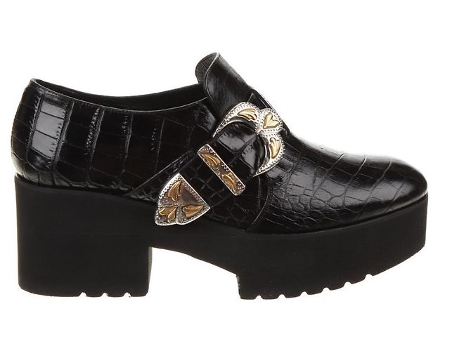 Escarpins Maje en cuir noir Taille 38