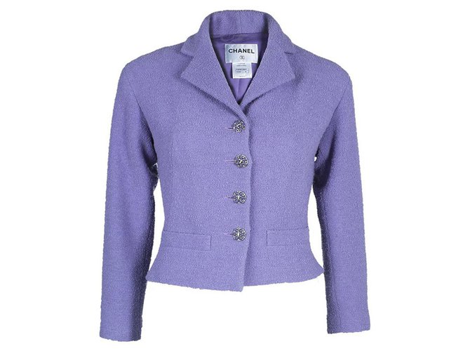 Chanel CC Jewel Buttons Jacket Lavender Tweed  ref.330326