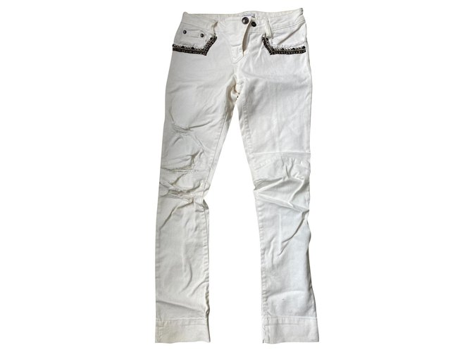 Pierre Balmain jeans Blanc  ref.330352