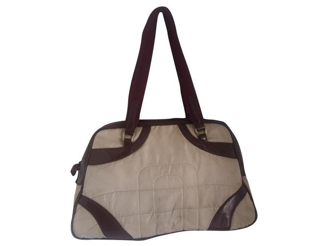 Bolso de mano de prada Crema Paño  ref.330353