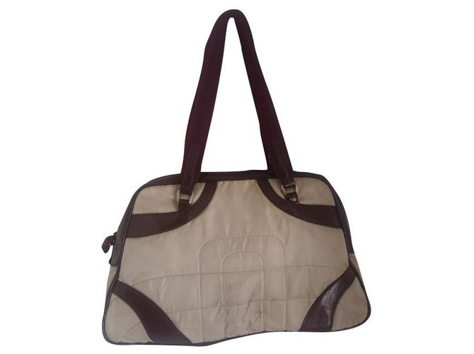 Prada Handbag Cream Cloth  ref.330353