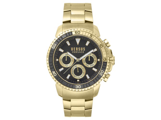 Autre Marque Versus Versace Aberdeen Bracelet Watch Golden Metallic  ref.330361