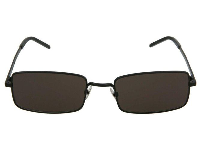 Saint Laurent Sonnenbrille aus Metall mit quadratischem Rahmen Schwarz  ref.330372