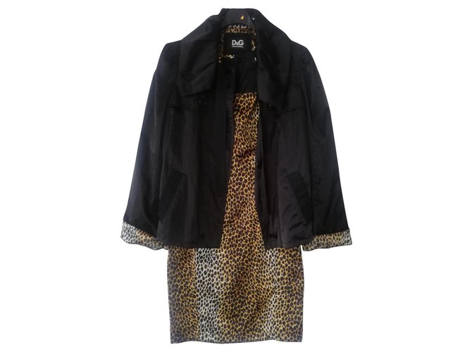 D&G Skirt suit Leopard print Polyamide  ref.330452