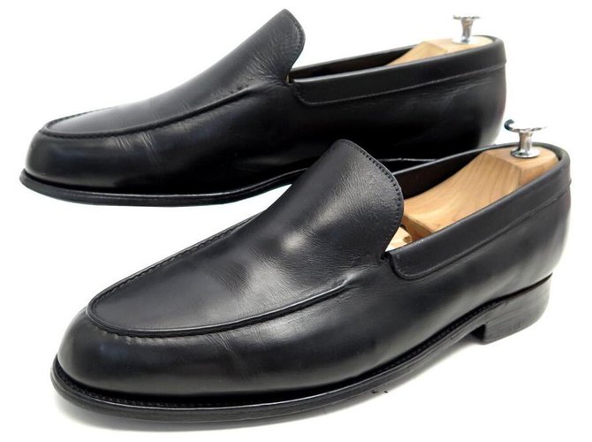 JOHN LOBB CHESTER SHOES 7E 41 BLACK LEATHER LOAFERS  ref.330562