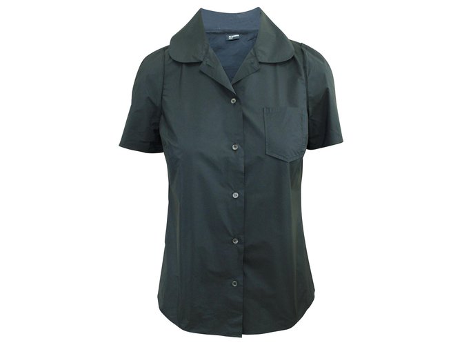 Jil Sander Navy Blue Short Sleeve Shirt Polyester  ref.330715
