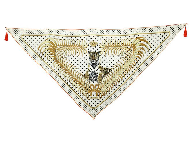 Hermès Pañuelo de seda triangular Multicolor