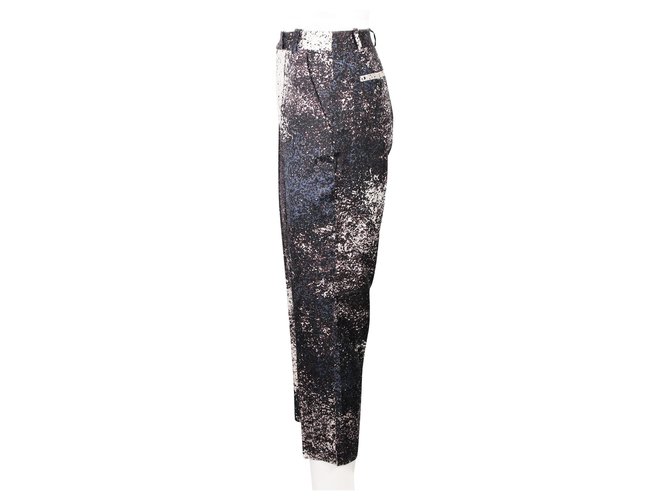 Halston Heritage high waisteded Slim Pants in Charcoal Color Grey Cotton  ref.330800
