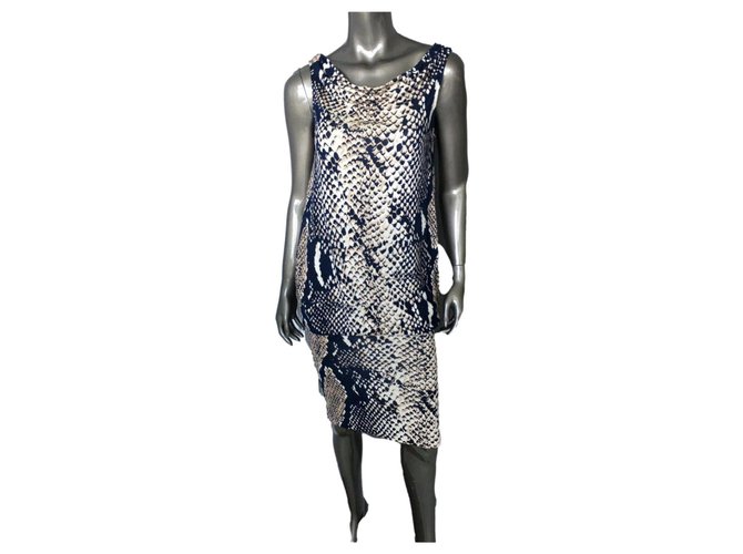 Diane Von Furstenberg DvF Mercedes silk dress with python print Multiple colors  ref.330830