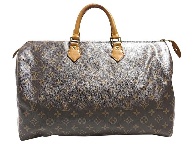 Louis Vuitton Monogram Speedy 40 - Brown Handle Bags, Handbags