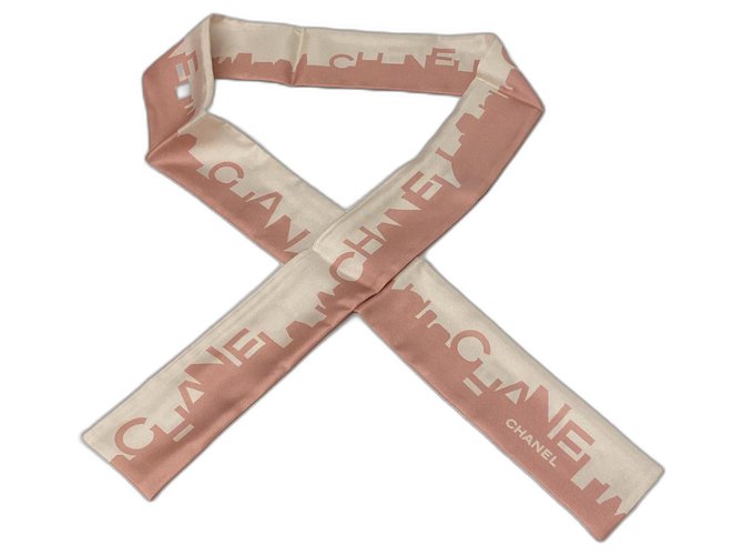 Chanel-Bandana Pink Seide  ref.330985