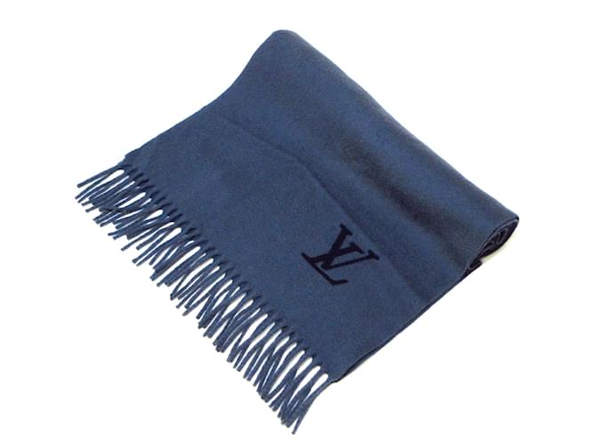 Louis Vuitton-Schal Blau Wolle  ref.331076