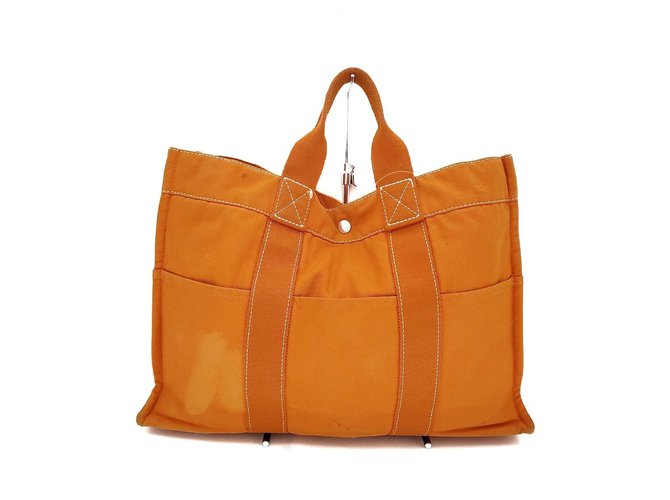 Hermès Tote bag Orange Cloth  ref.331353