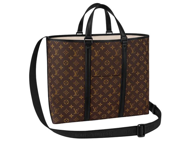 Louis Vuitton LV week end bag new macassar Brown Leather  ref.331873