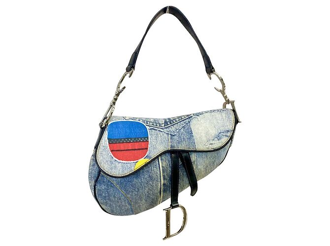 Dior Saddle bag patchwork years 2000Denim jeans