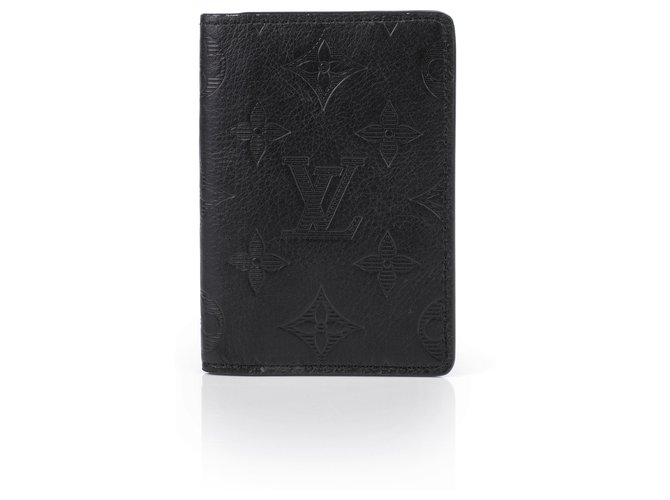 Louis Vuitton Black Monogram Shadow Leather Pocket Organizer ref.332014 -  Joli Closet