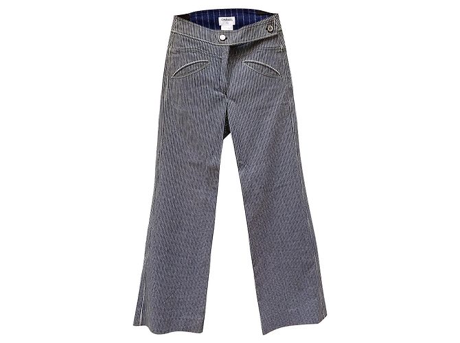 Chanel Weite Laufsteghose Blau