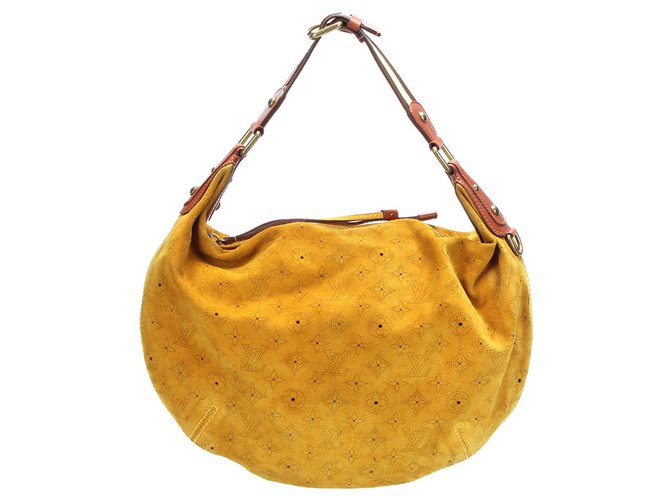 vuitton yellow suede