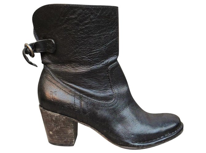 Frye p boots 39 New condition Black Leather  ref.332467