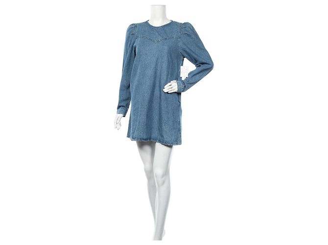 Vestido vaquero Free People azul de algodón