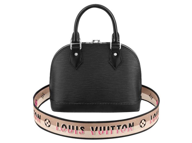 Louis Vuitton LV Alma BB épi noir avec sangle Cuir  ref.332788