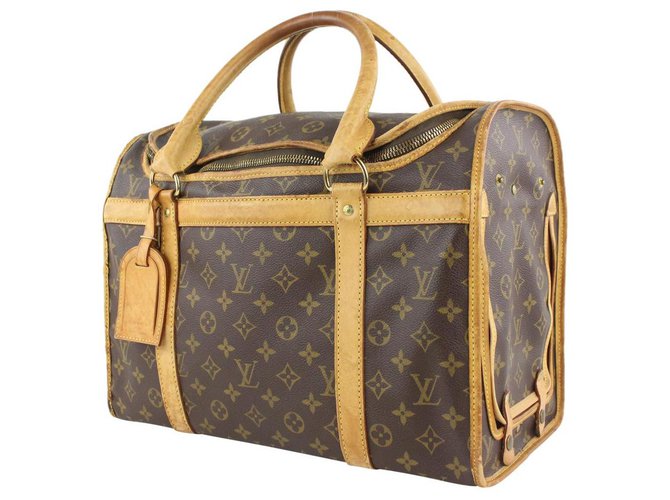 Louis Vuitton Monogram Sac Chien 40 Dog Carrier Pet Travel Bag Leather  ref.332906 - Joli Closet