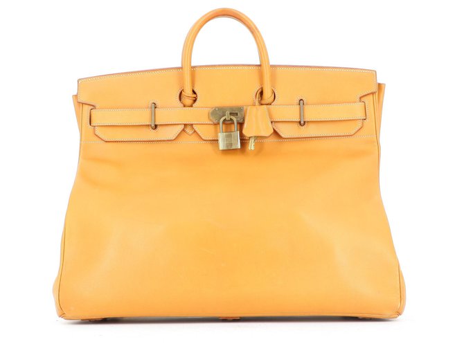 Hermès Handtaschen Orange Leder  ref.333185