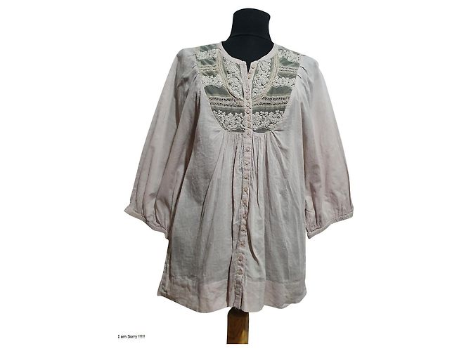 Autre Marque Top de algodón Hunky Dory beige S