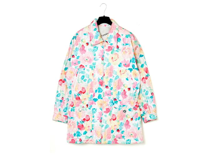 Chanel RARE EARLY 90s FLOWER OVERSIZE PARKA Multiple colors Polyamide  ref.333259