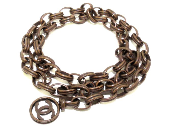 Chanel belt Brown Metal  ref.333366