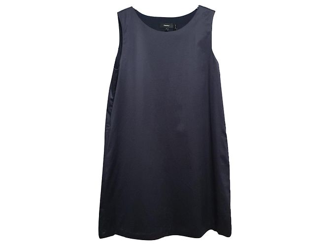 Vestido Theory de algodón azul marino