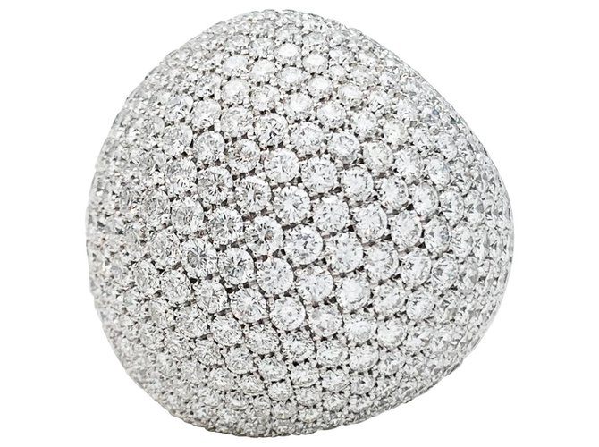 inconnue Anillo bola de oro blanco con diamantes.  ref.333452
