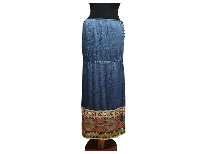 Gonna Lauren Moffatt in seta multicolore