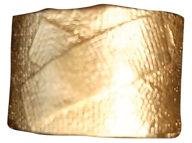Autre Marque Vergoldeter Bandring Größe 54 Golden