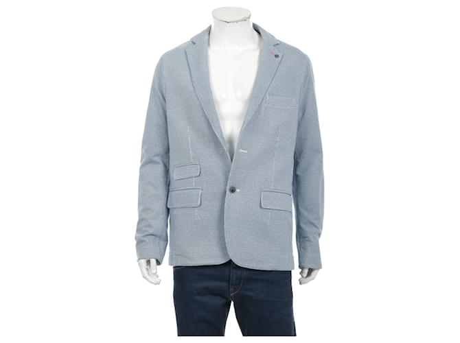 Autre Marque Blazers Jackets Blue Cotton Elastane  ref.333534