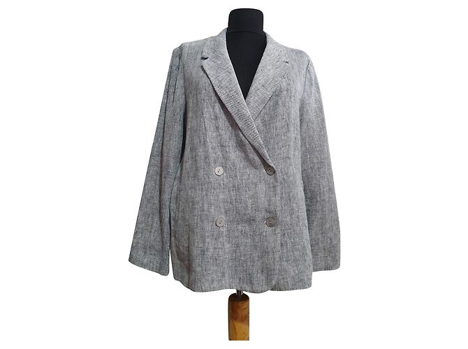Armand Ventilo Linen Blazer Blue Grey