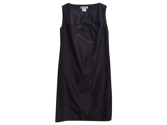 Max Mara Kleid schwarz aus Seide und Baumwolle