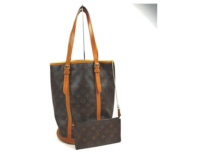 Louis Vuitton Large Monogram Marais Bucket GM Tote Bag with Pouch