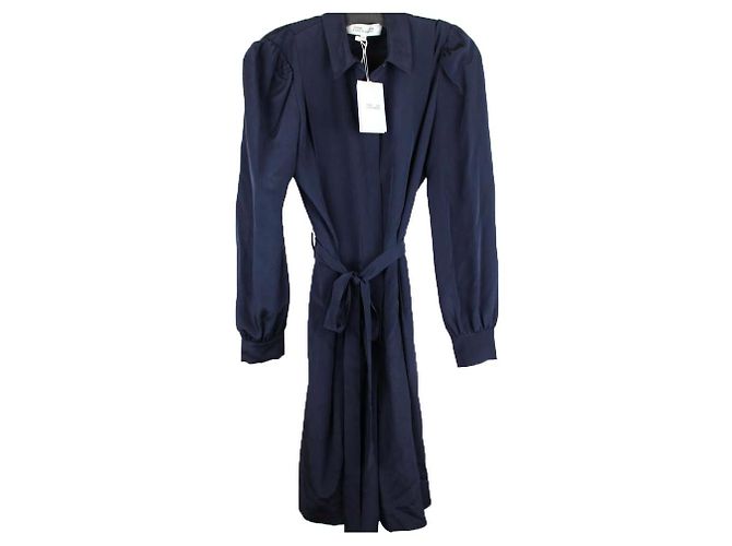 Diane Von Furstenberg Bermuda Anzug Seide Marineblau