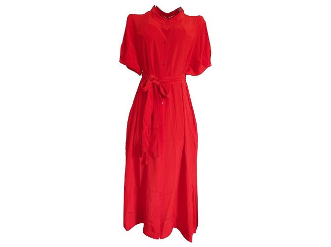 Vestido Diane Von Furstenberg Addilyn de seda rojo Roja