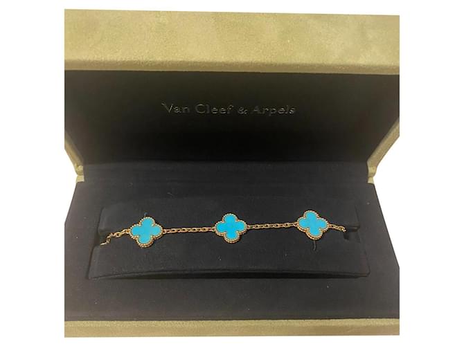 Van Cleef & Arpels Bracelets Or jaune Turquoise  ref.333657