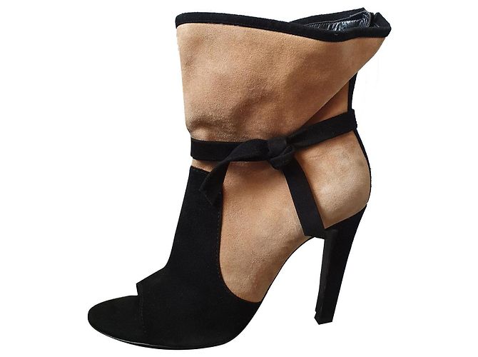 Botas de camurça Viktor & Rolf preto e bege