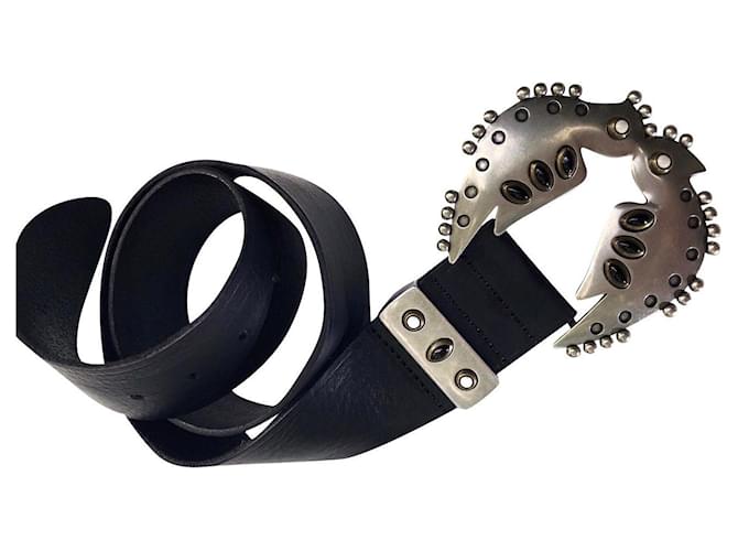 Isabel Marant Cinturones Negro Cuero  ref.333676