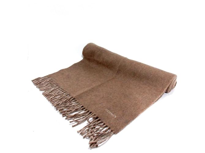 Hermès scarf Brown Wool  ref.333751