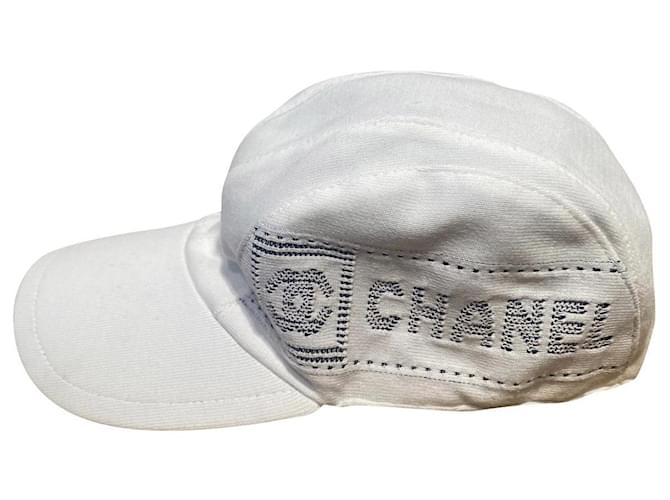 Chanel cappelli Bianco Cotone  ref.333918