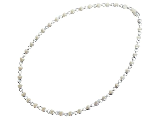 TIFFANY & CO. Necklace Silvery Silver  ref.333931