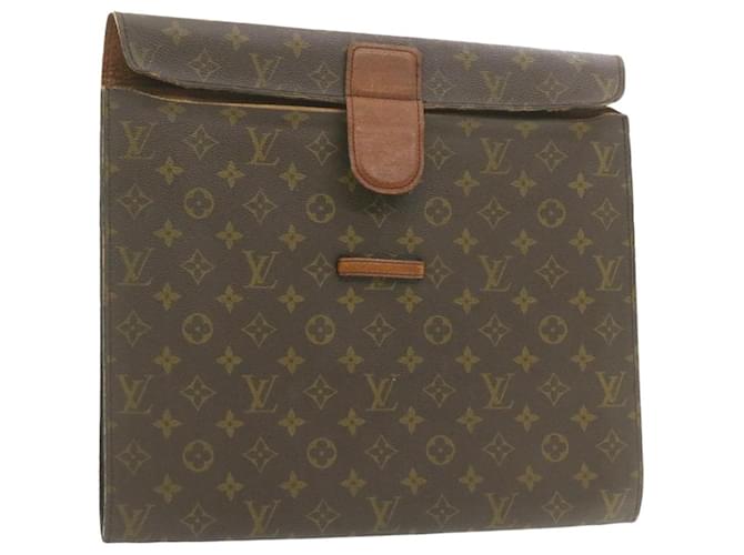 LOUIS VUITTON Monogram BriefCase Clutch Bag Vintage LV Auth rd2010