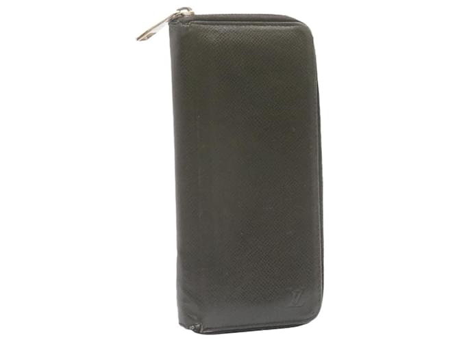 Louis Vuitton Long Wallet Zippy Vertical Ardoise Black Taiga M30503